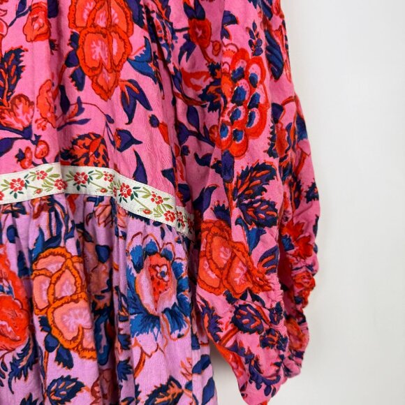 by Anthropologie Mabel Tiered A-line Mini Dress Mixed Floral Prints Small - Picture 4 of 12